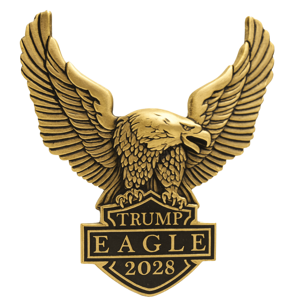 Trump Silver Eagle Badge