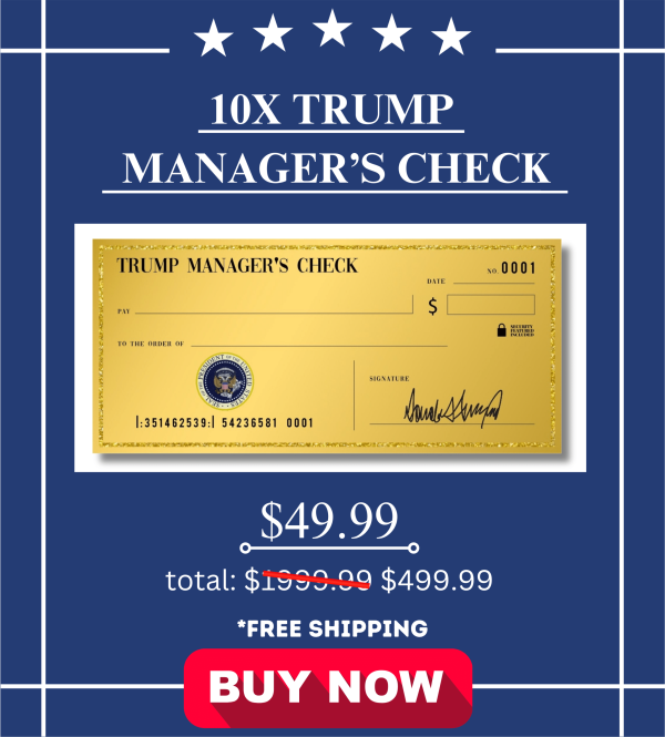 10x Manager's Cehck