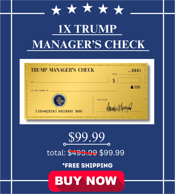 1x Manager's Cehck